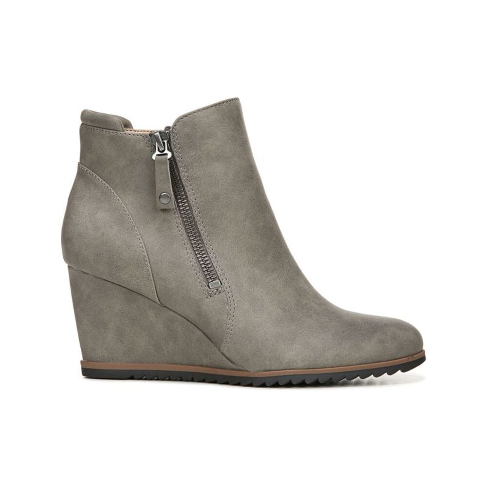 SOUL BY NATURALIZER Womens Gray Stretch Gore Haley Almond Toe Wedge Booties 11 M - Picture 3 of 4